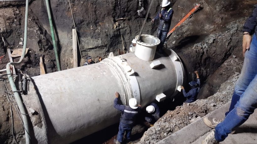 Presenta 65% de avance reparación del acueducto Los Reyes-Ferrocarril en el Estado de México