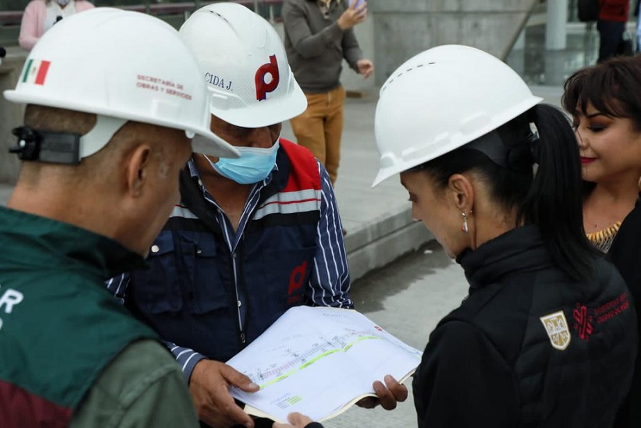 Supervisa Claudia Sheinbaum avances del Trolebús Elevado