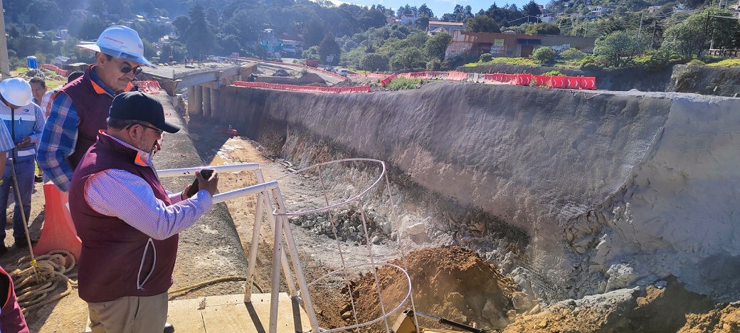 Supervisan tramo carretero Real del Monte-Entronque Huasca en Hidalgo