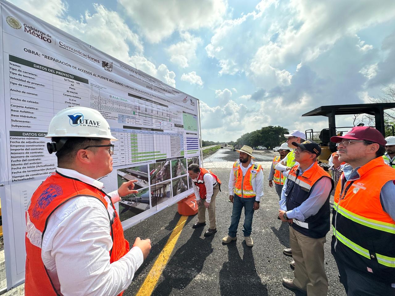 Supervisa subsecretario de Infraestructura obras carreteras en Veracruz y avances de conservación periódica